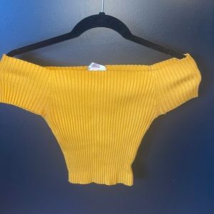 Fitted off the shoulder crop top